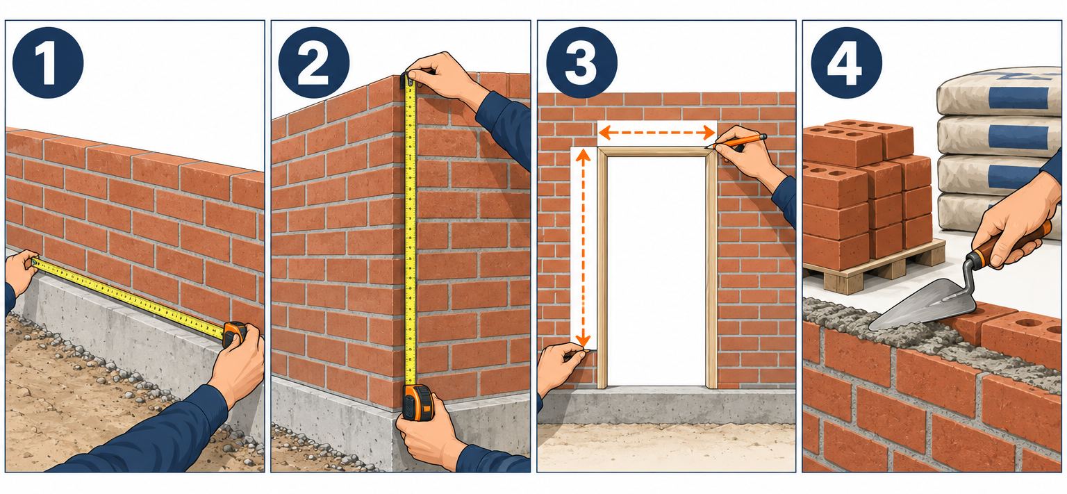 How to measure and calculate bricks needed in four steps