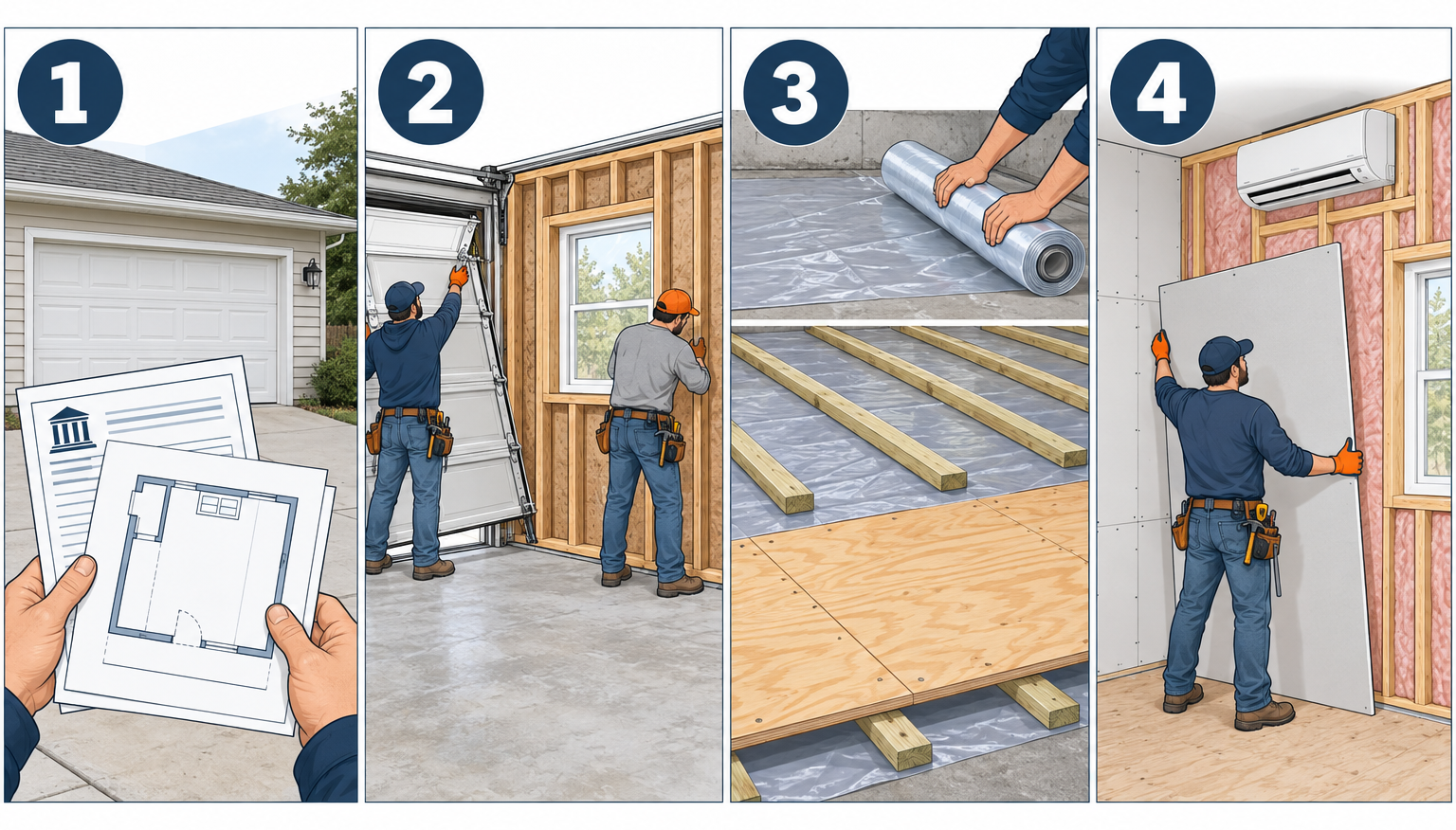 Converting a garage into a bedroom in four key steps