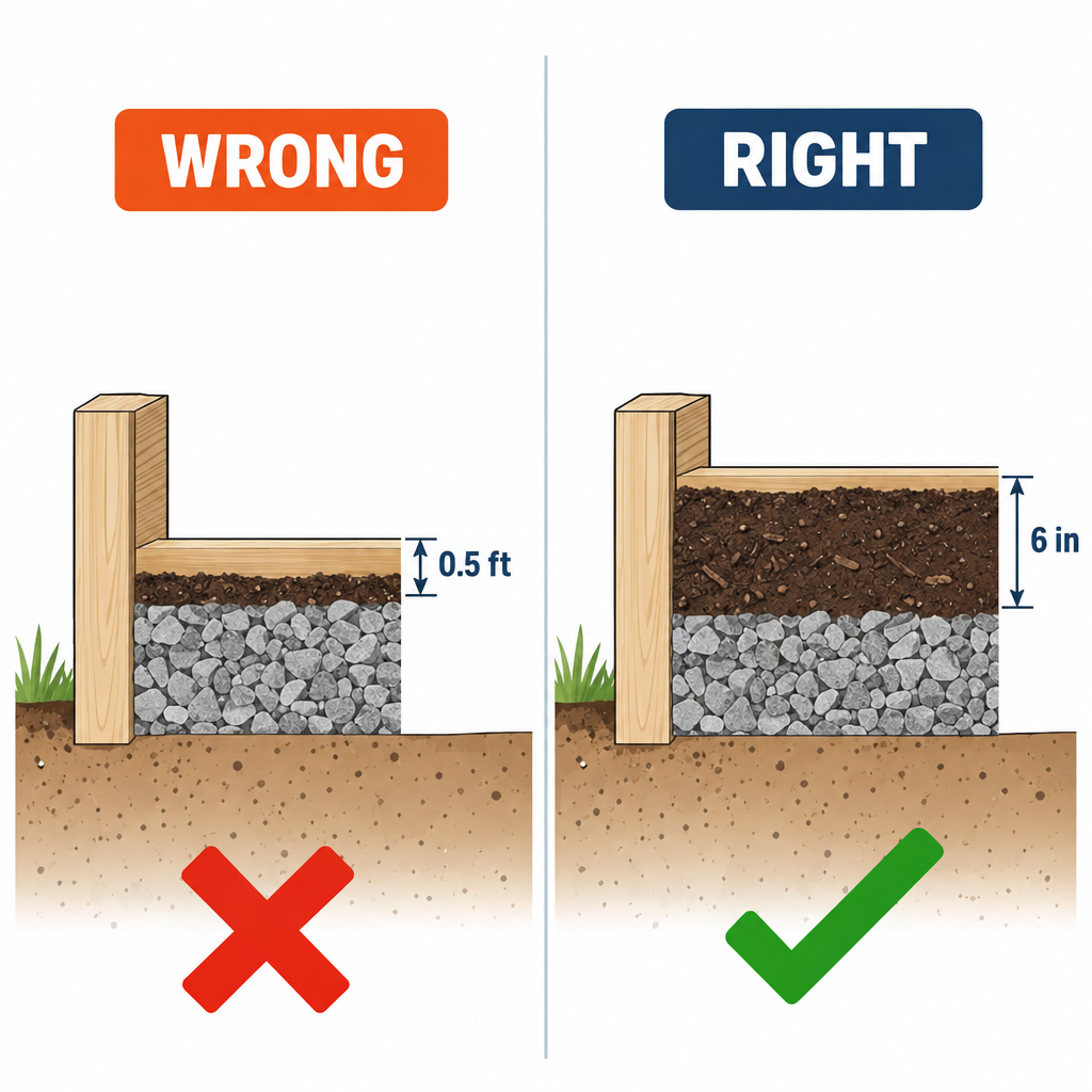 Right vs wrong depth entry: inches versus feet in a cubic yard calculator