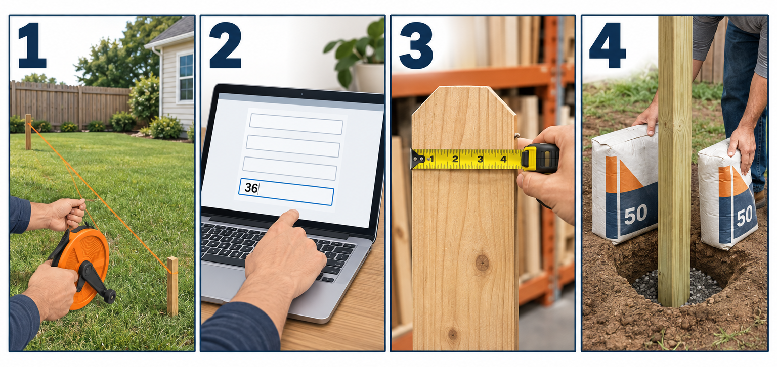 How to measure and enter fence calculator inputs in four steps