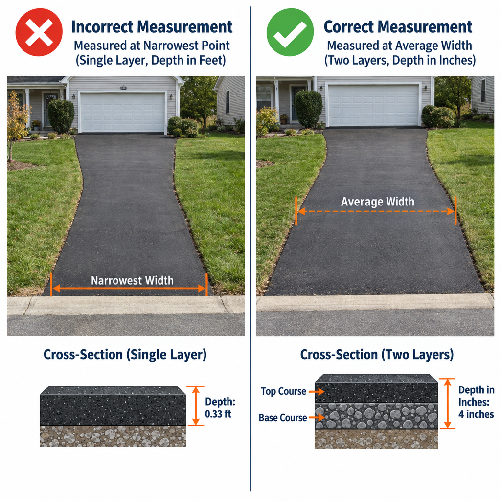 Right vs wrong ways to measure a gravel area