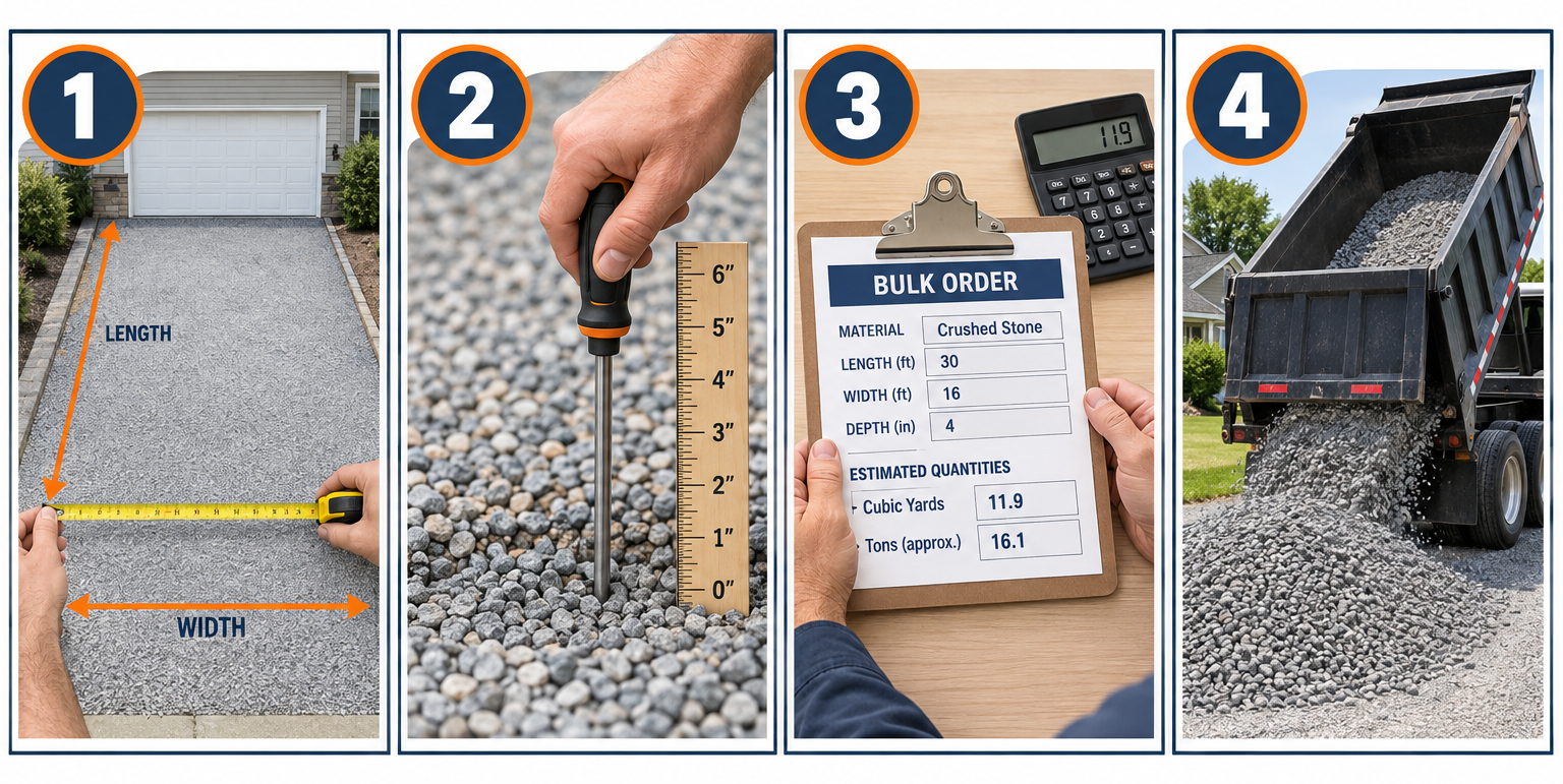 How to measure and order gravel in four steps