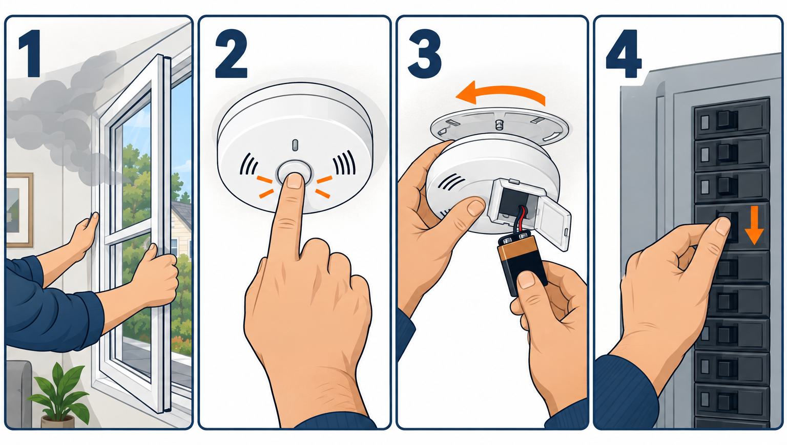 How to turn off a smoke detector in four steps