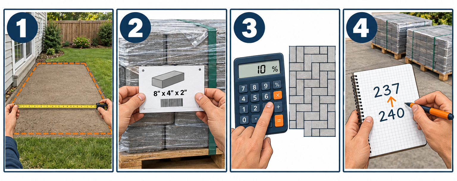 How to measure and order pavers in four steps