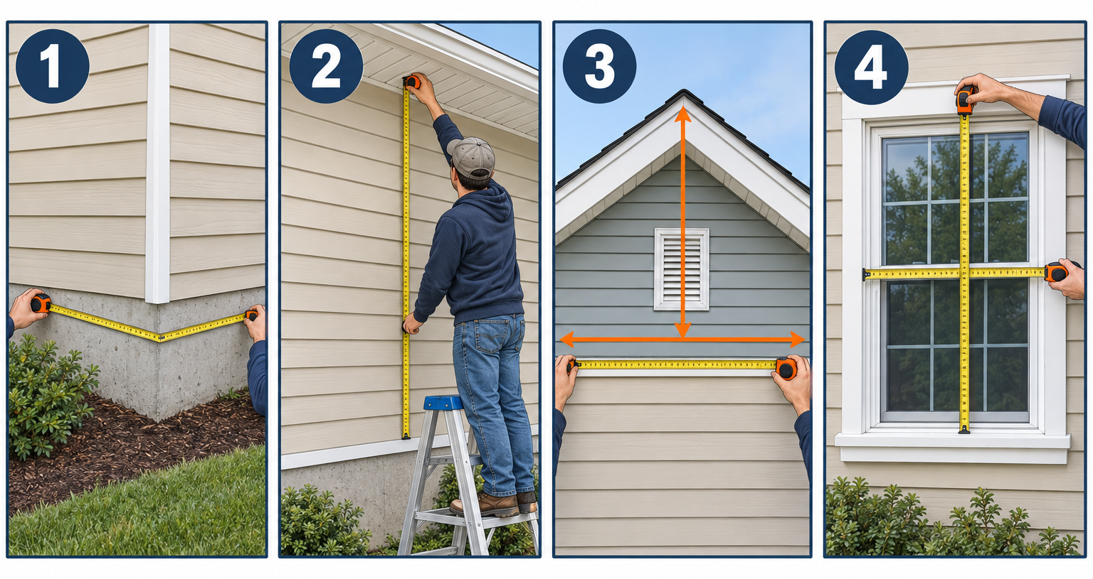 How to measure a house for siding in four steps